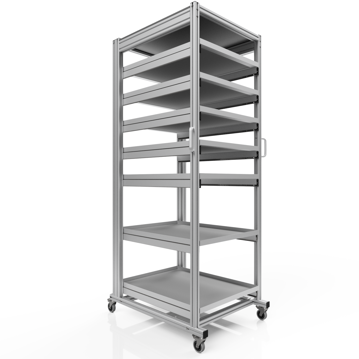 Systemwagen für Eurobehälter 80x60 H 200 cm