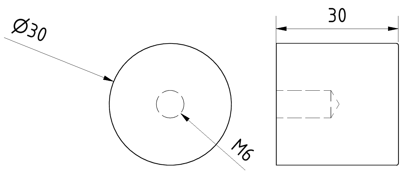 Anschlagpuffer, schwarz - Alu Anschlagpuffer, schwarz - Alu