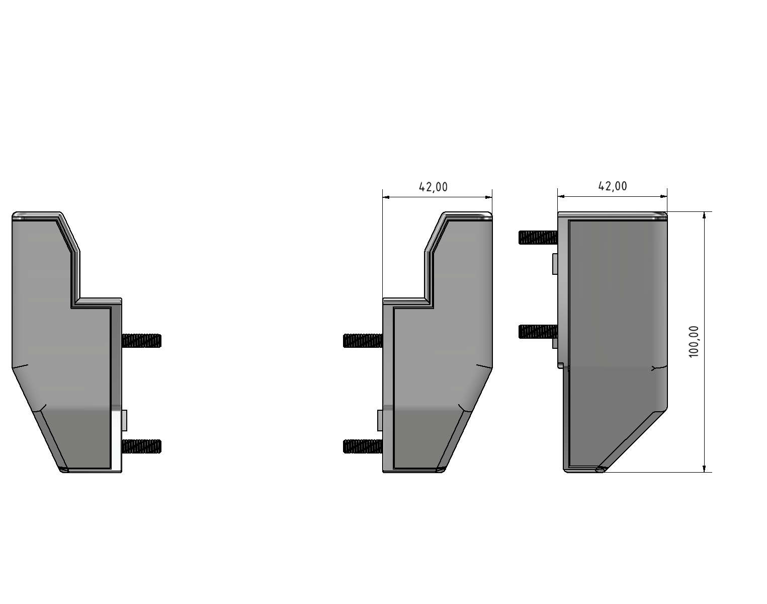 Rahmenprofil-Eckverbindungssatz 8 60x40 180°