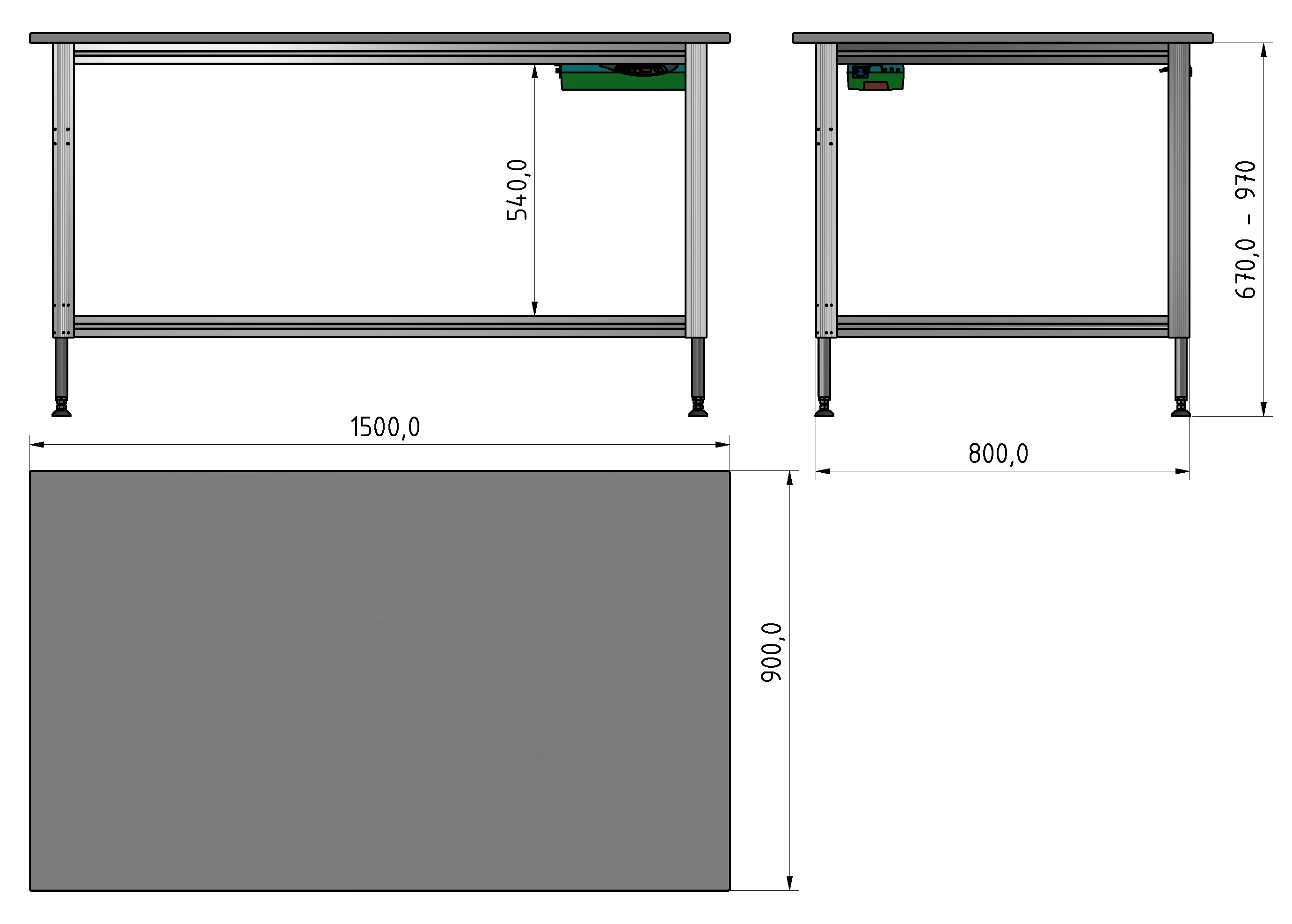 Packing Line ergo work table