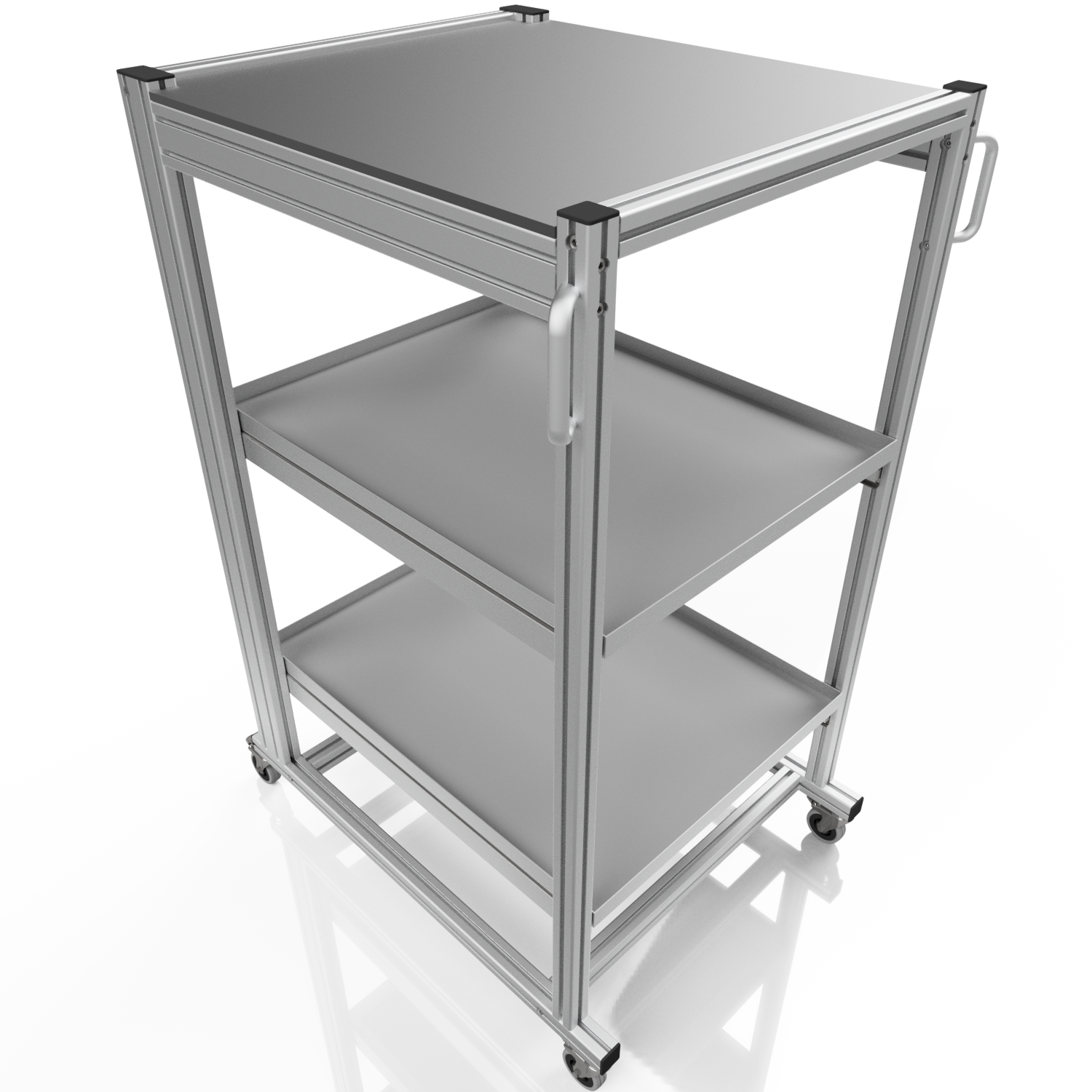 Systemwagen für Eurobehälter 80x60 H 134 cm 