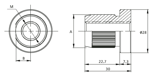 Gewindestopfen M10 schwer, verzinkt Gewindestopfen M10 schwer, verzinkt