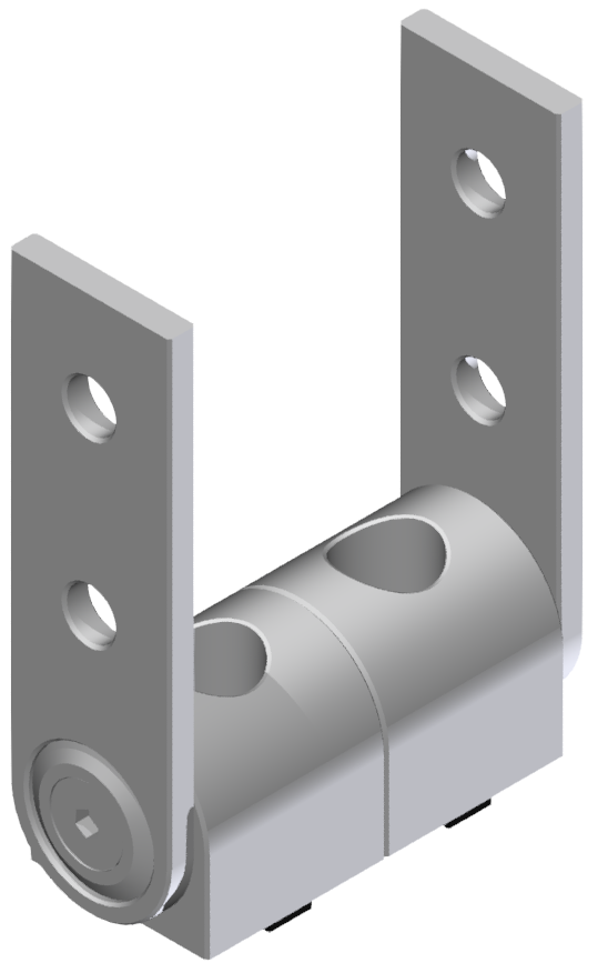 Pivot Joint 20x40, white aluminium-6 