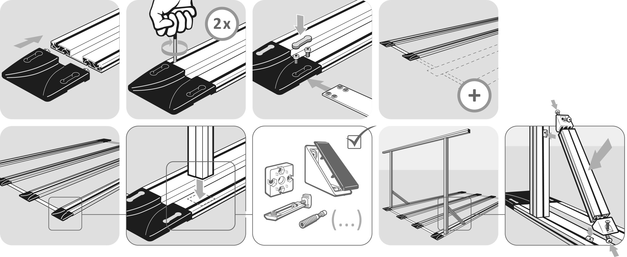 Guide rail Fifo 1200- Set