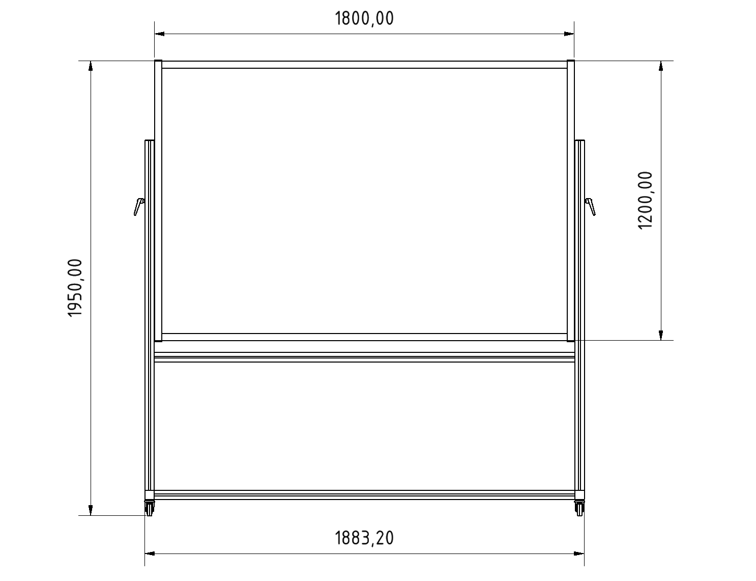 Mobiles Whiteboard 1800x1200 magnetisch