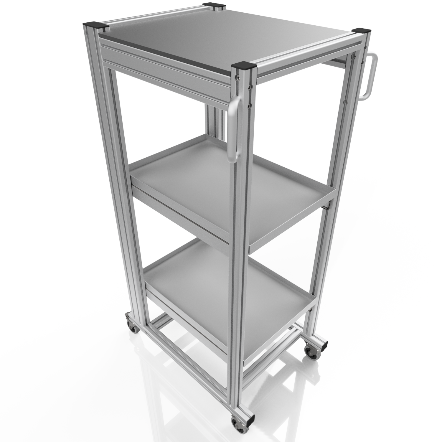 Systemwagen für Eurobehälter 60x40 H 134 cm