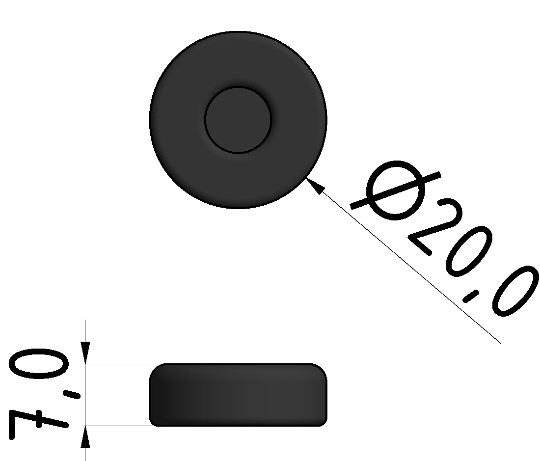 Gummieinsatz A D30, schwarz