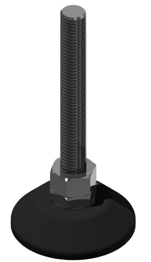 Stellfuß D60, M12x120, schwarz Stellfuß D60, M12x120, schwarz