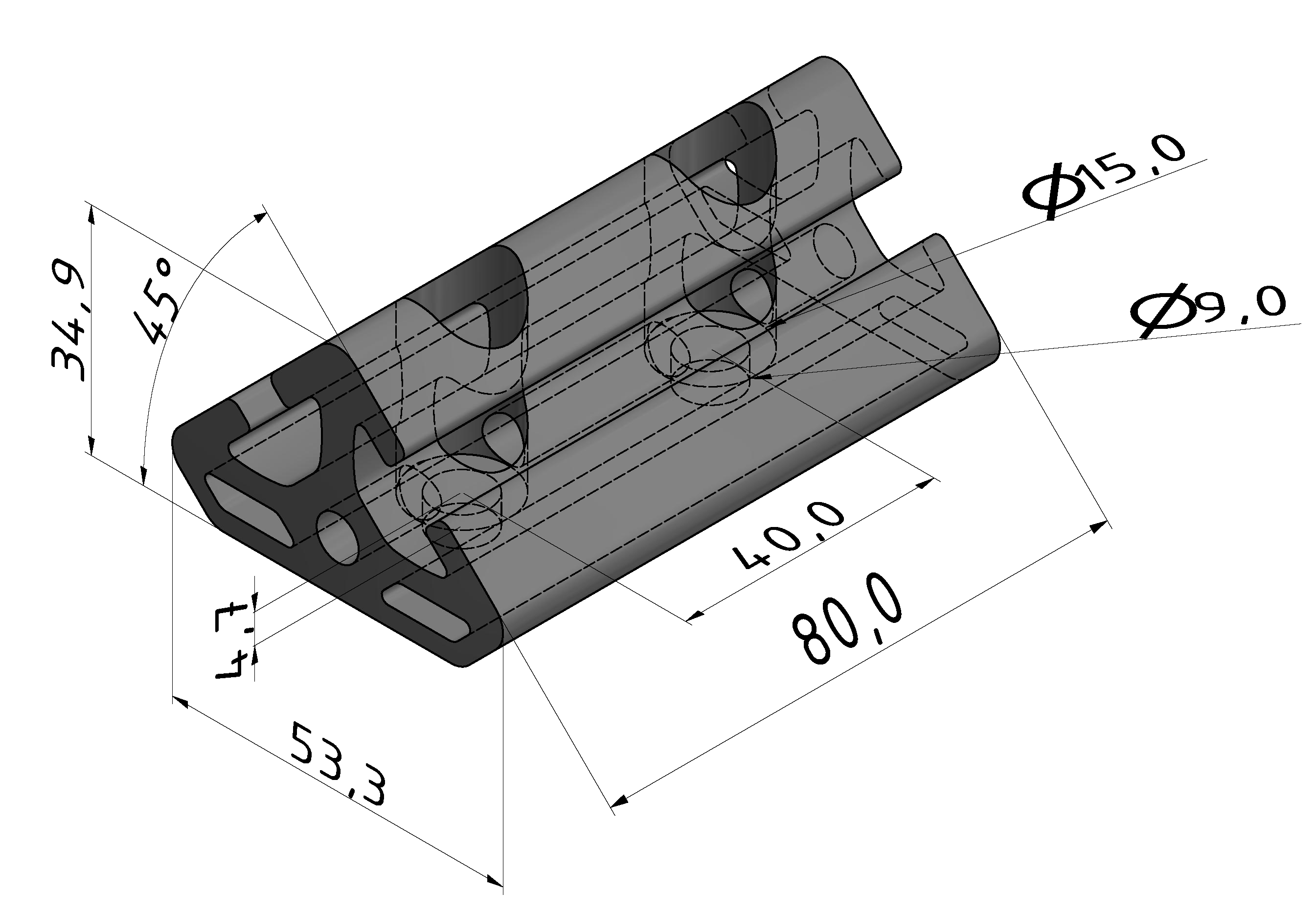 Angle Element 8 T2-80, natural