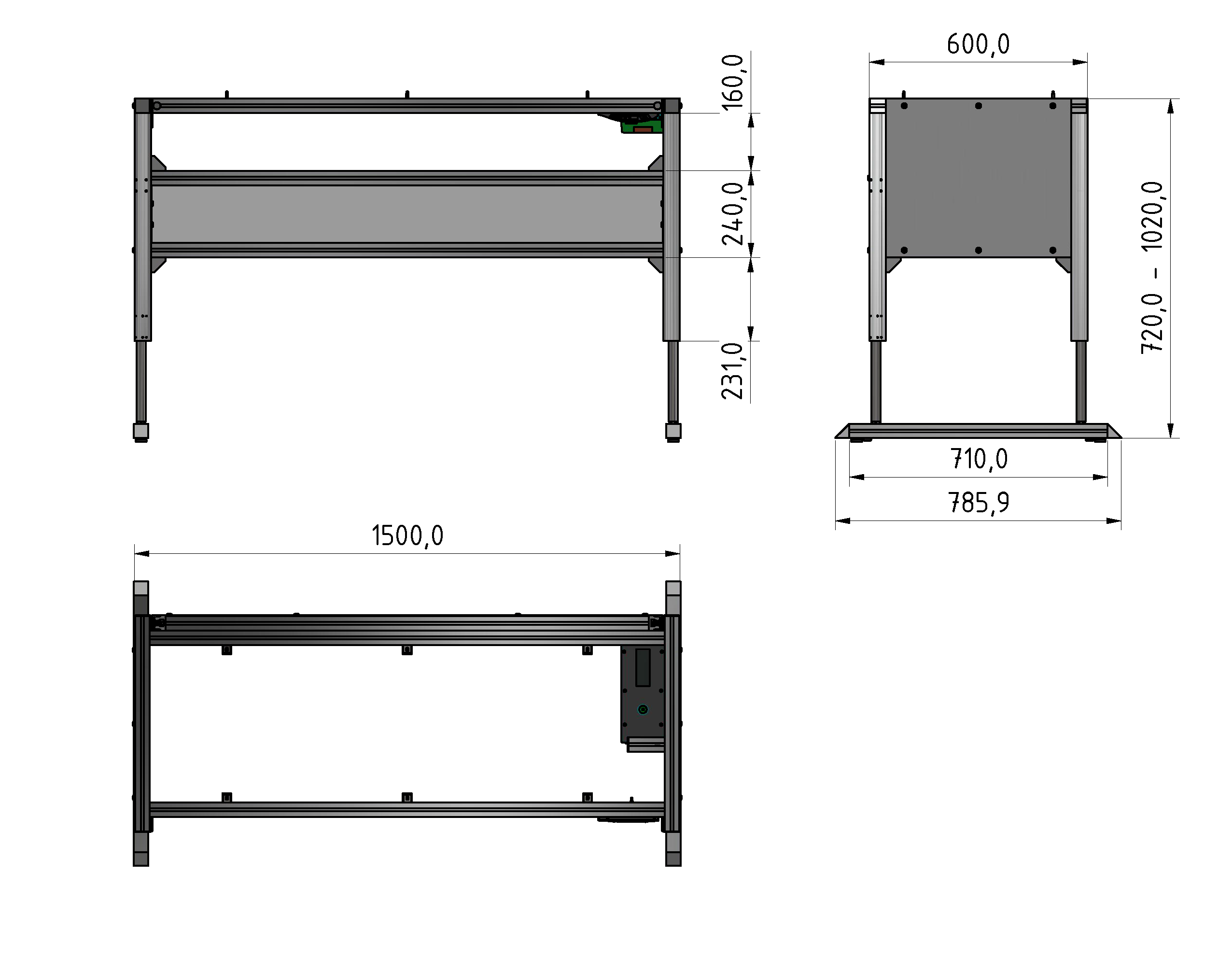 Basic Line ergo  table frame Basic Line ergo  table frame