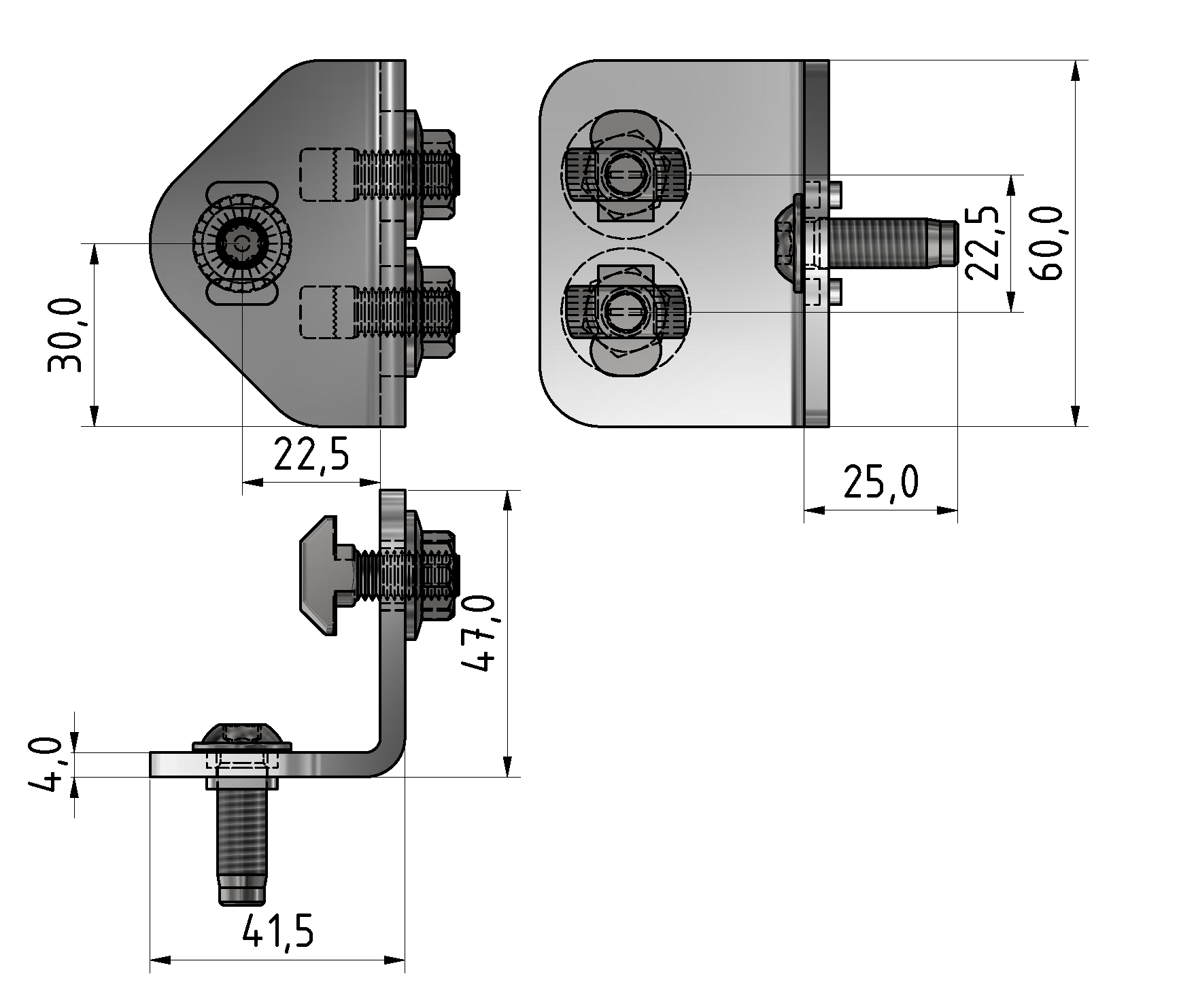 Set Mounting Brackets N10 Set D28