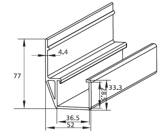 Roller Conveyor Guide Rail narow D28 St