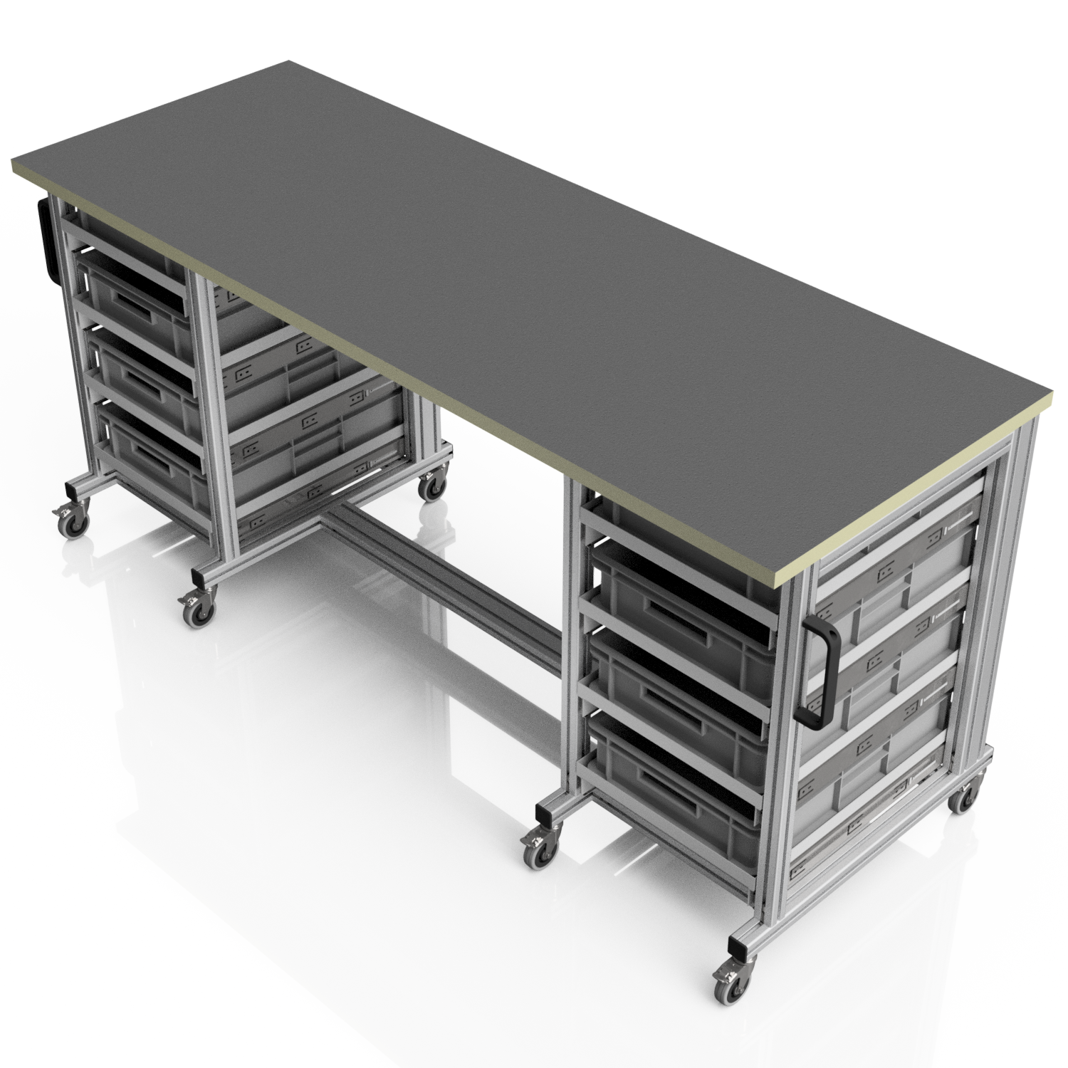 Systemtisch Pro 1980x720 mm mit Eurobehälter