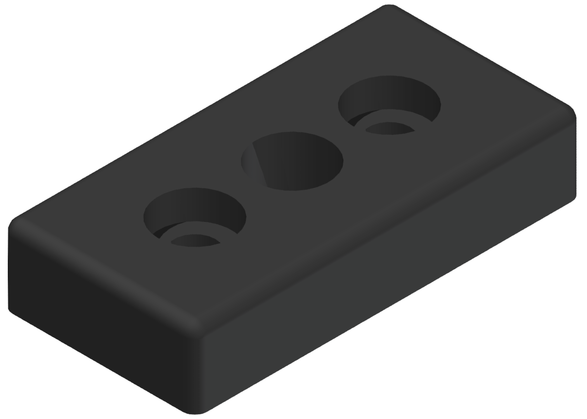 Pneumatic Connecting Plate 8 80x40 G3/8, black