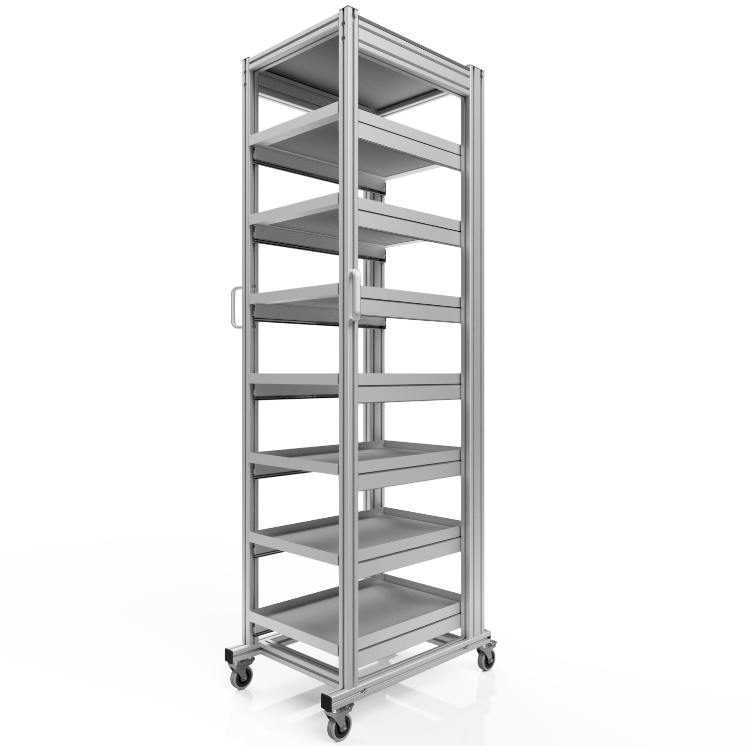 ESD Systemwagen für Eurobehälter 60x40 H 200 cm