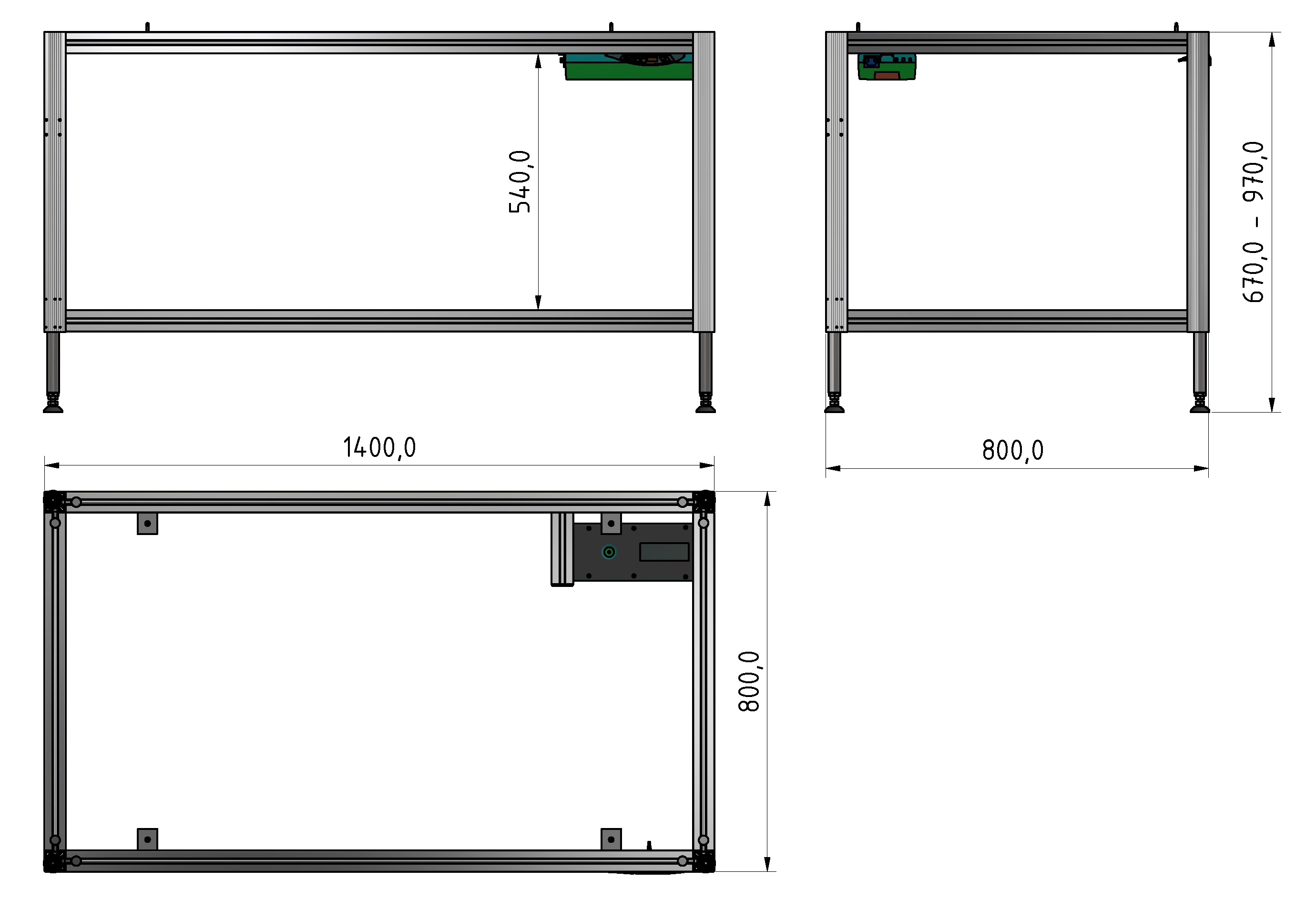 Packing Line ergo table frame