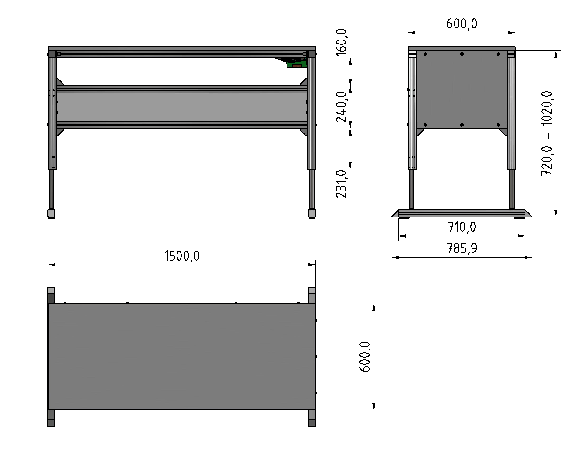 Basic Line ergo Worktable