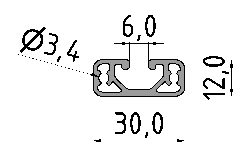 Profil 6 30x12 leicht, natur Profil 6 30x12 leicht, natur
