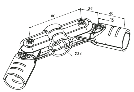 Schwenkverbinderset beidseitig, vernickelt Schwenkverbinderset beidseitig, vernickelt
