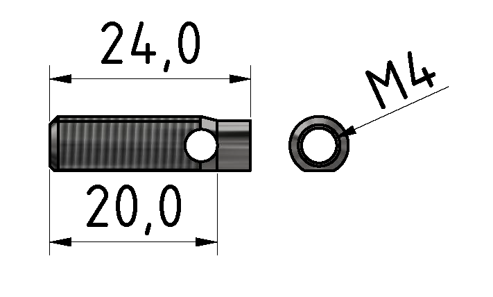 Automatic Butt-Fastening-Threaded sleeve 5, bright zinc-plated