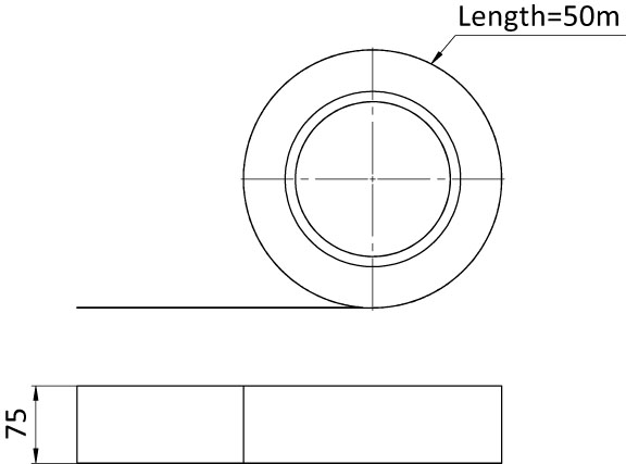 Bodenmarkierungsband 75 - blau Bodenmarkierungsband 75 - blau
