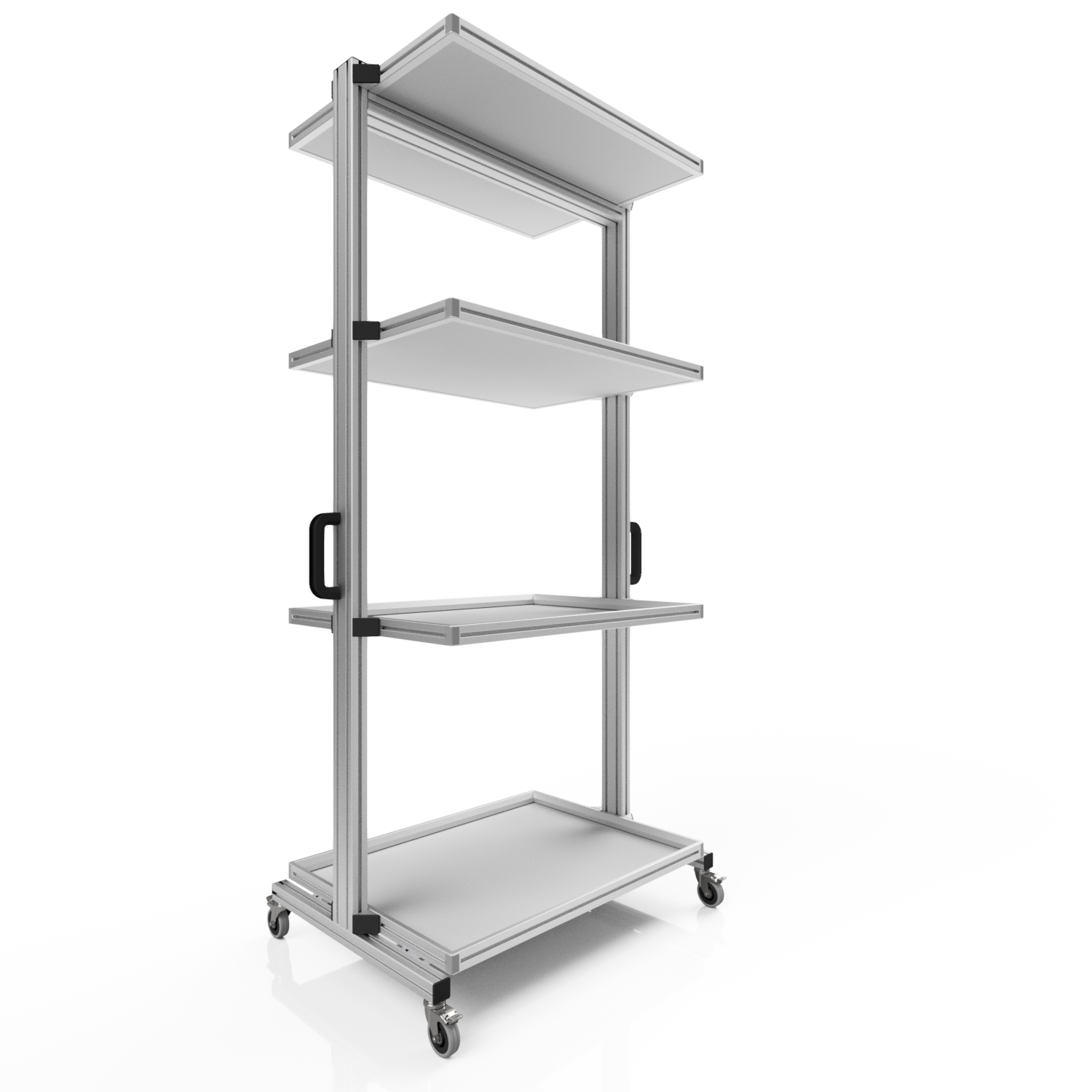 System trolley for Euro containers 80 x 60 H 200 cm without pull-out