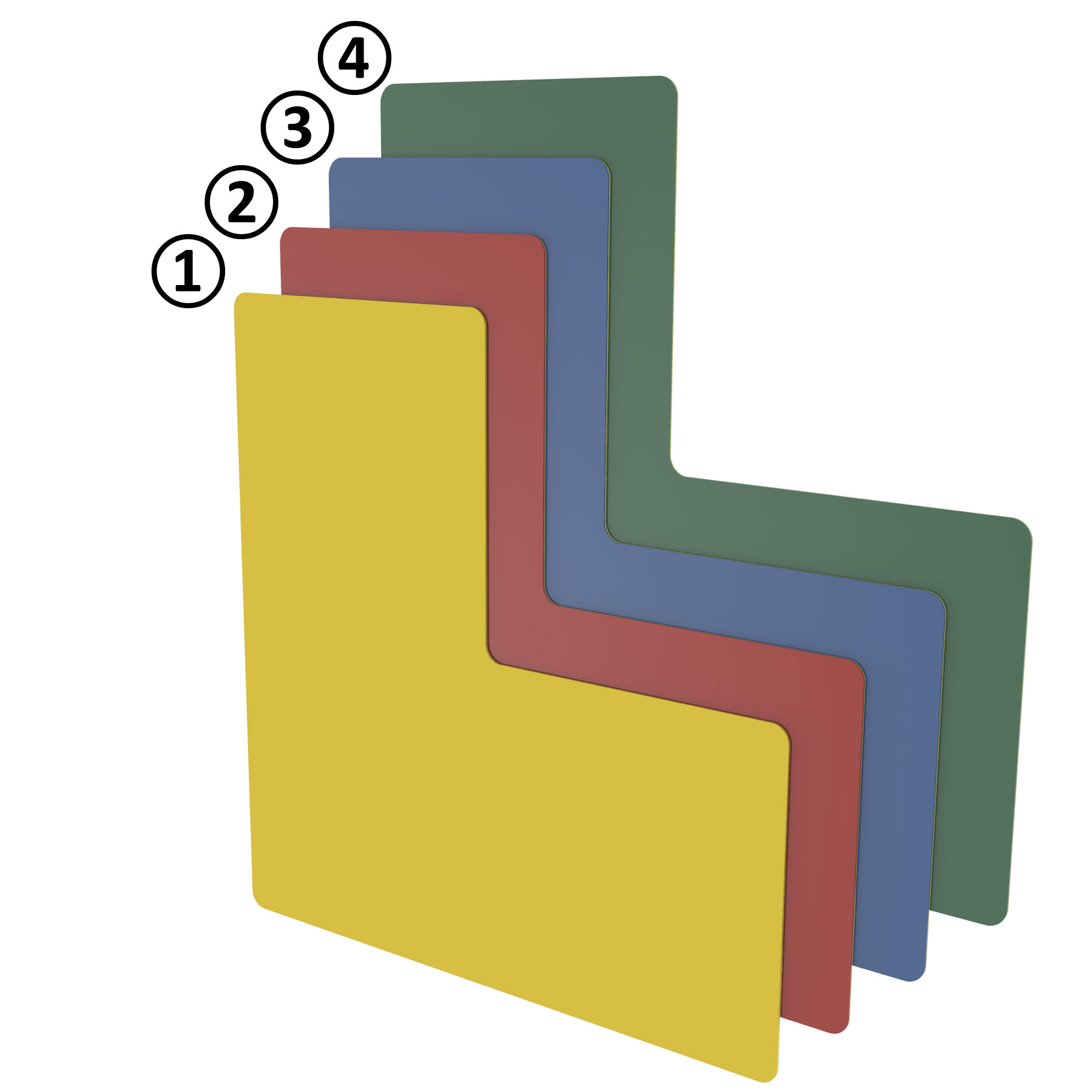 Bodenmarkierung L-Form 75 - gelb