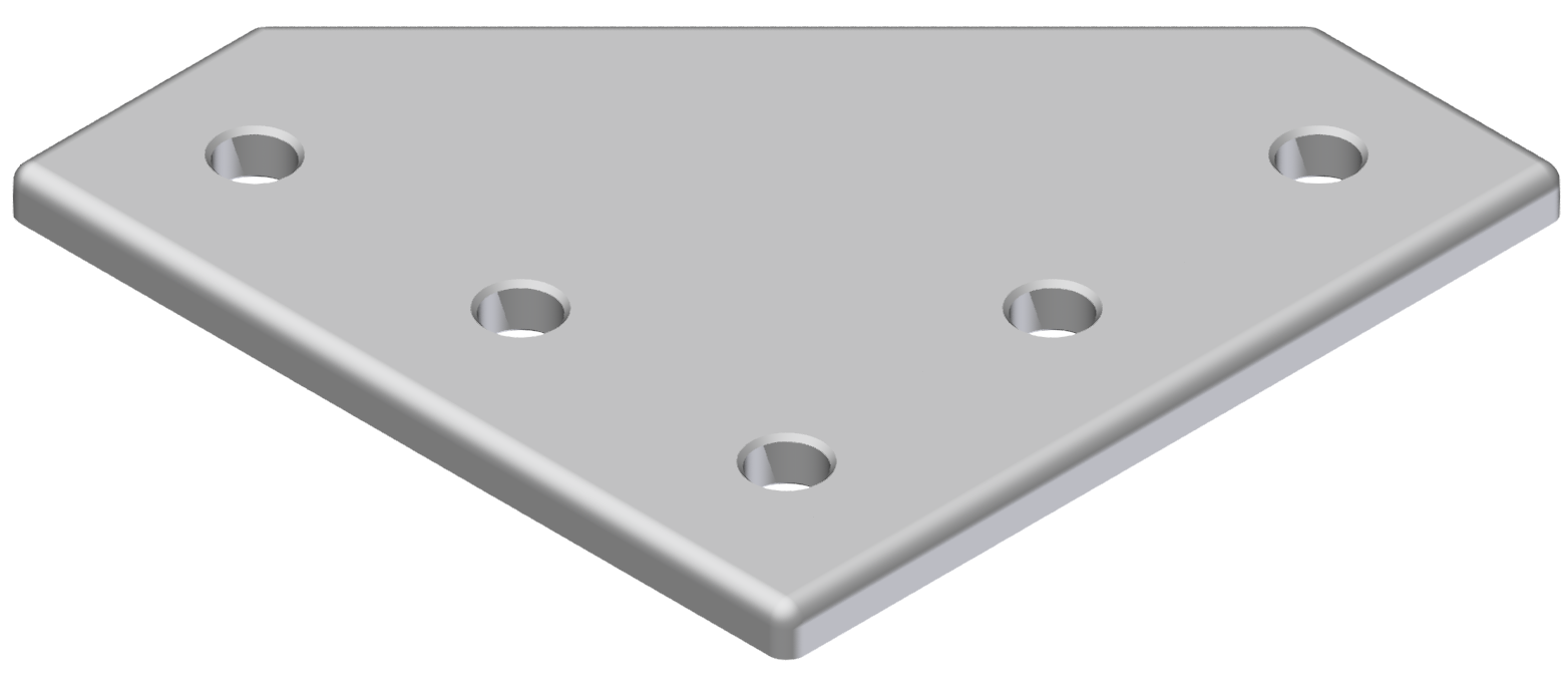 Verbinderplatte L 90x90, eloxiert-8