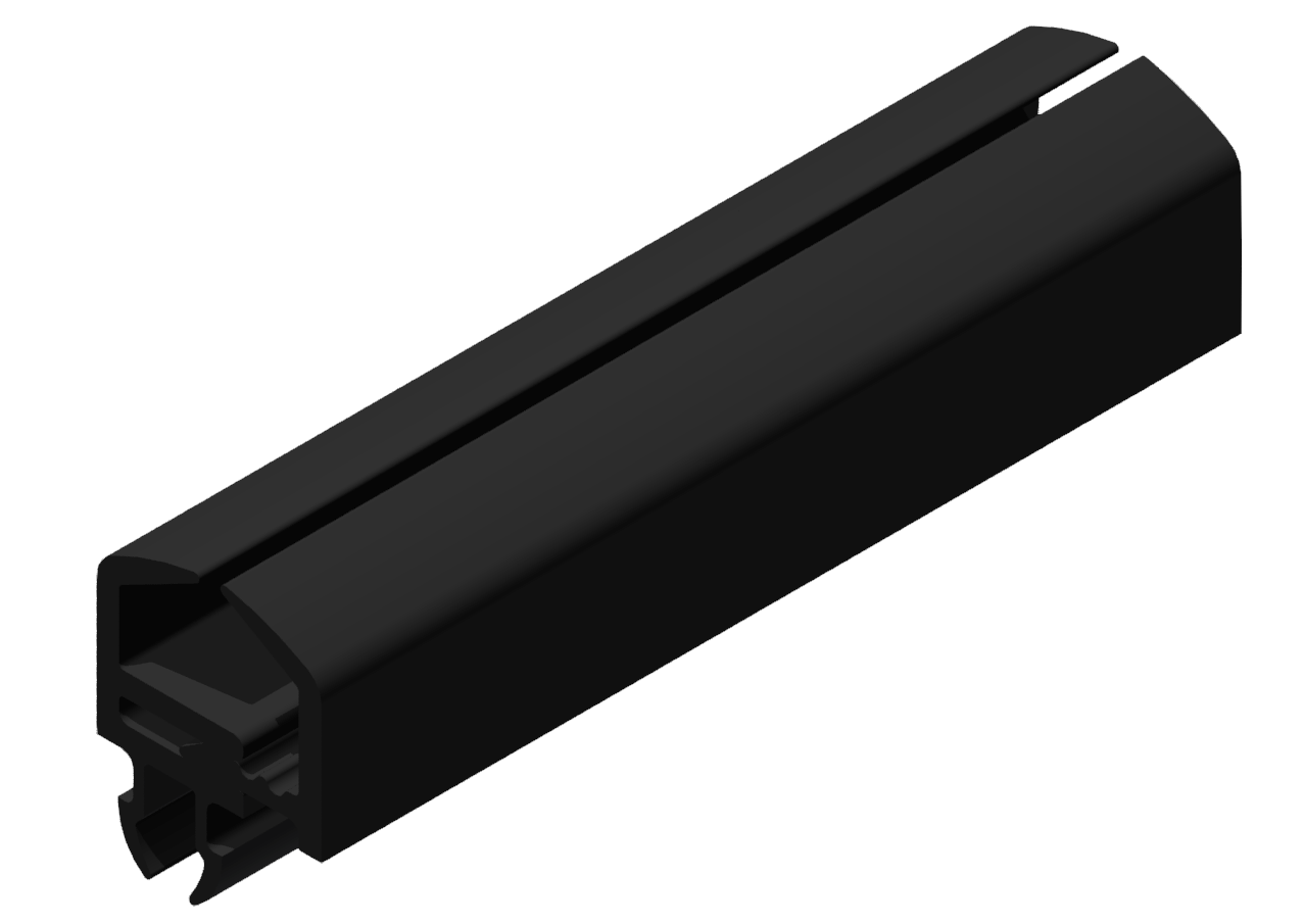 Einfassprofil Kunststoff PP/TPE , schwarz-8