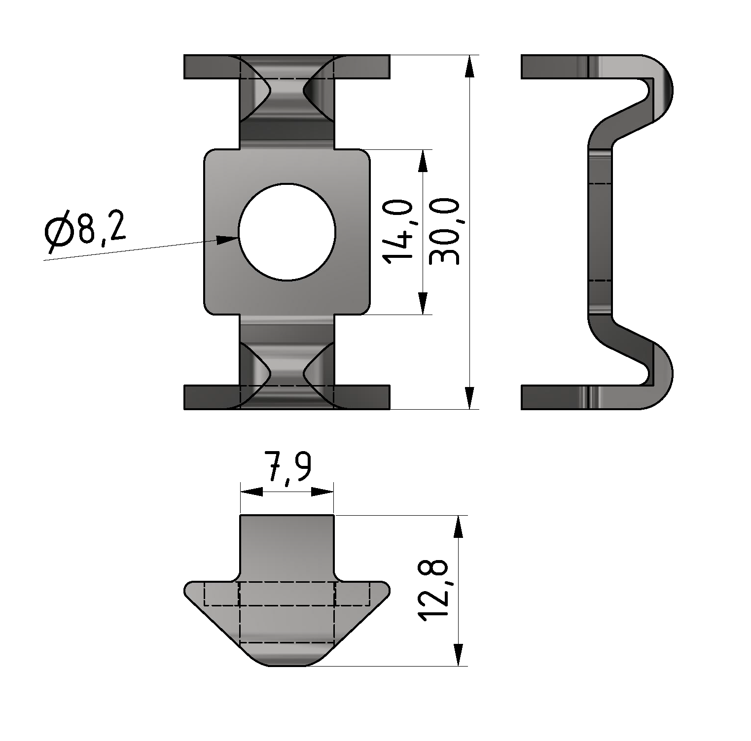 Standard-Verbinder 830, verzinkt