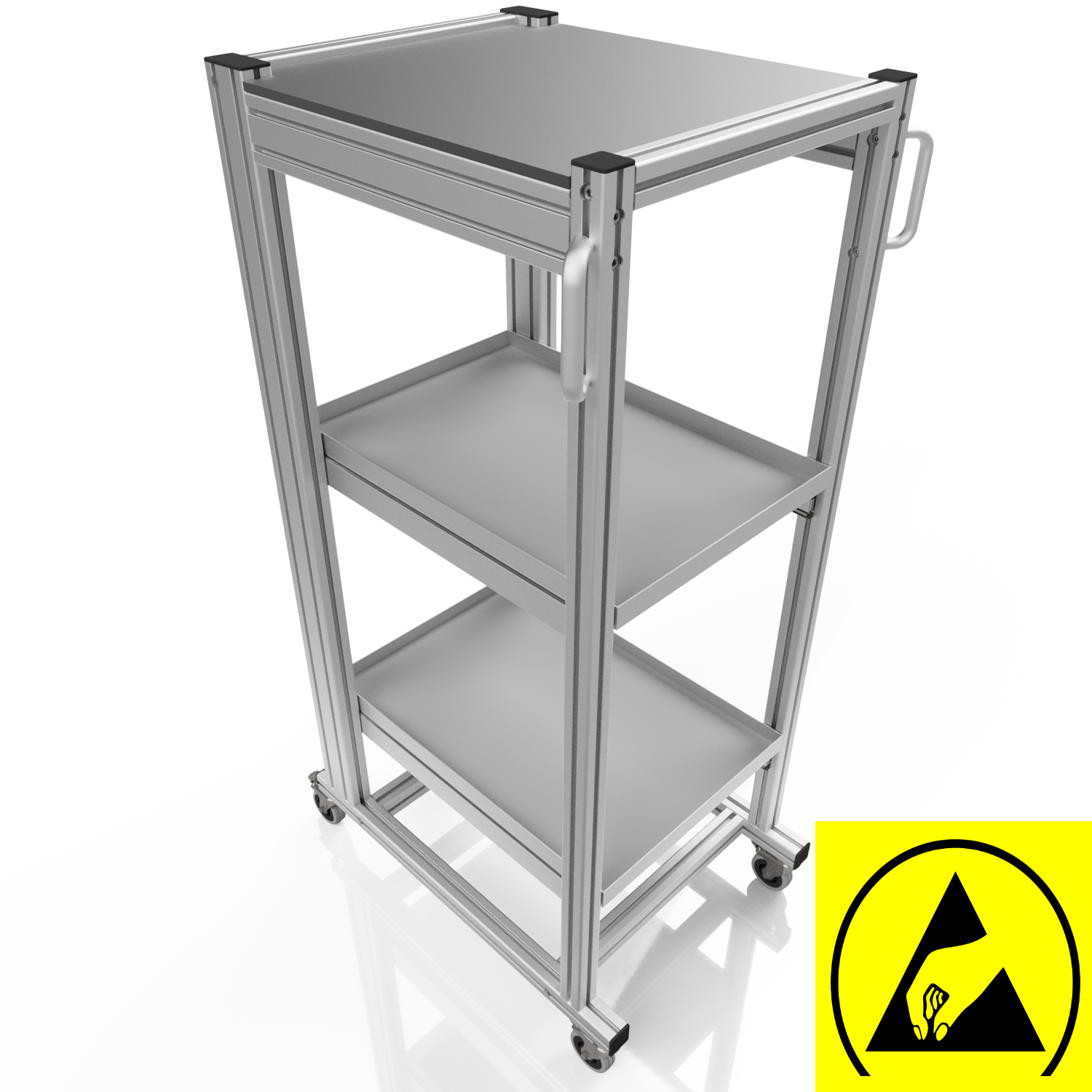 ESD Systemwagen für Eurobehälter 60x40 H 134 cm