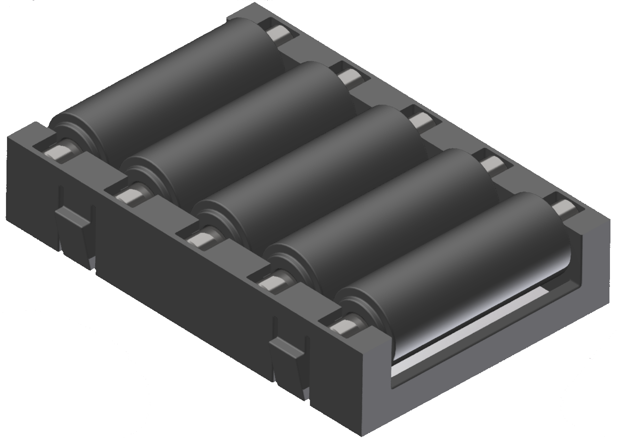 Rolleneinsatz R9 ESD, schwarz ähnlich RAL 9005