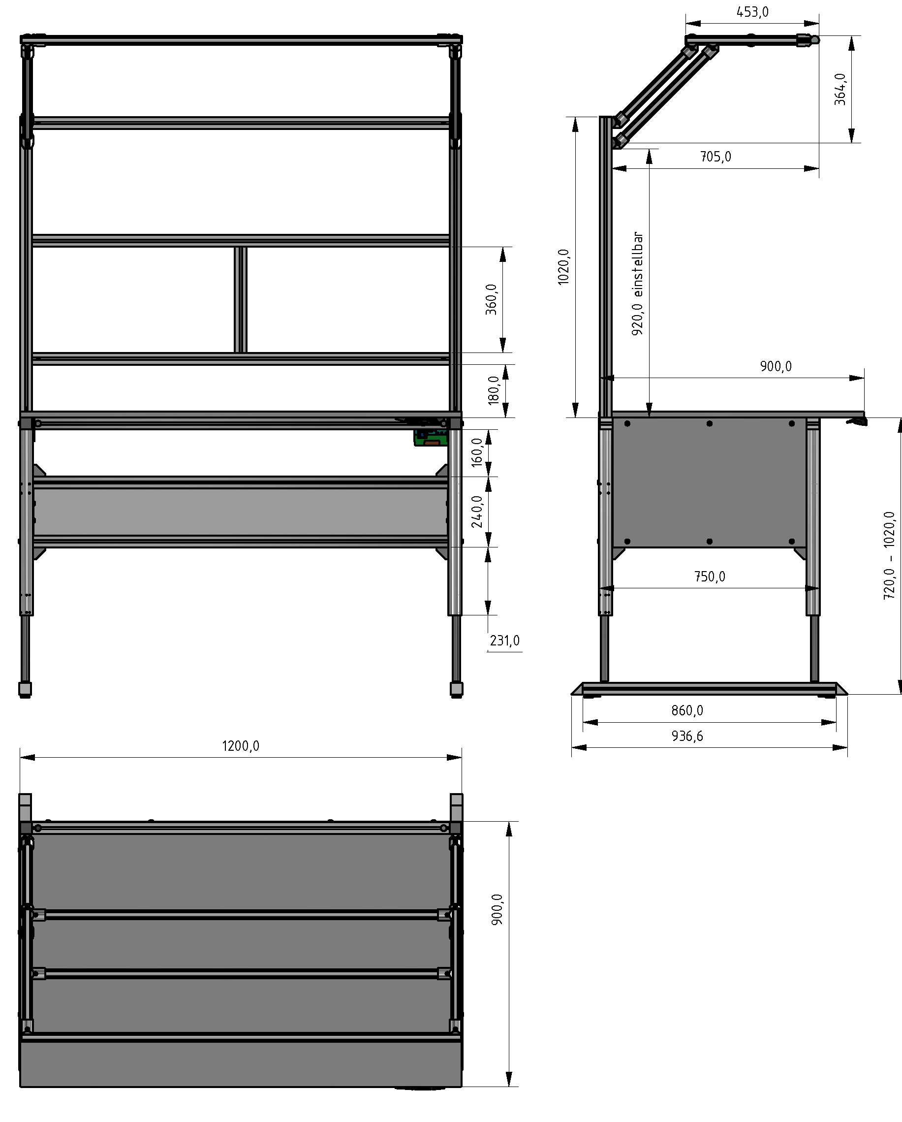 Basic Line ergo plus worktable