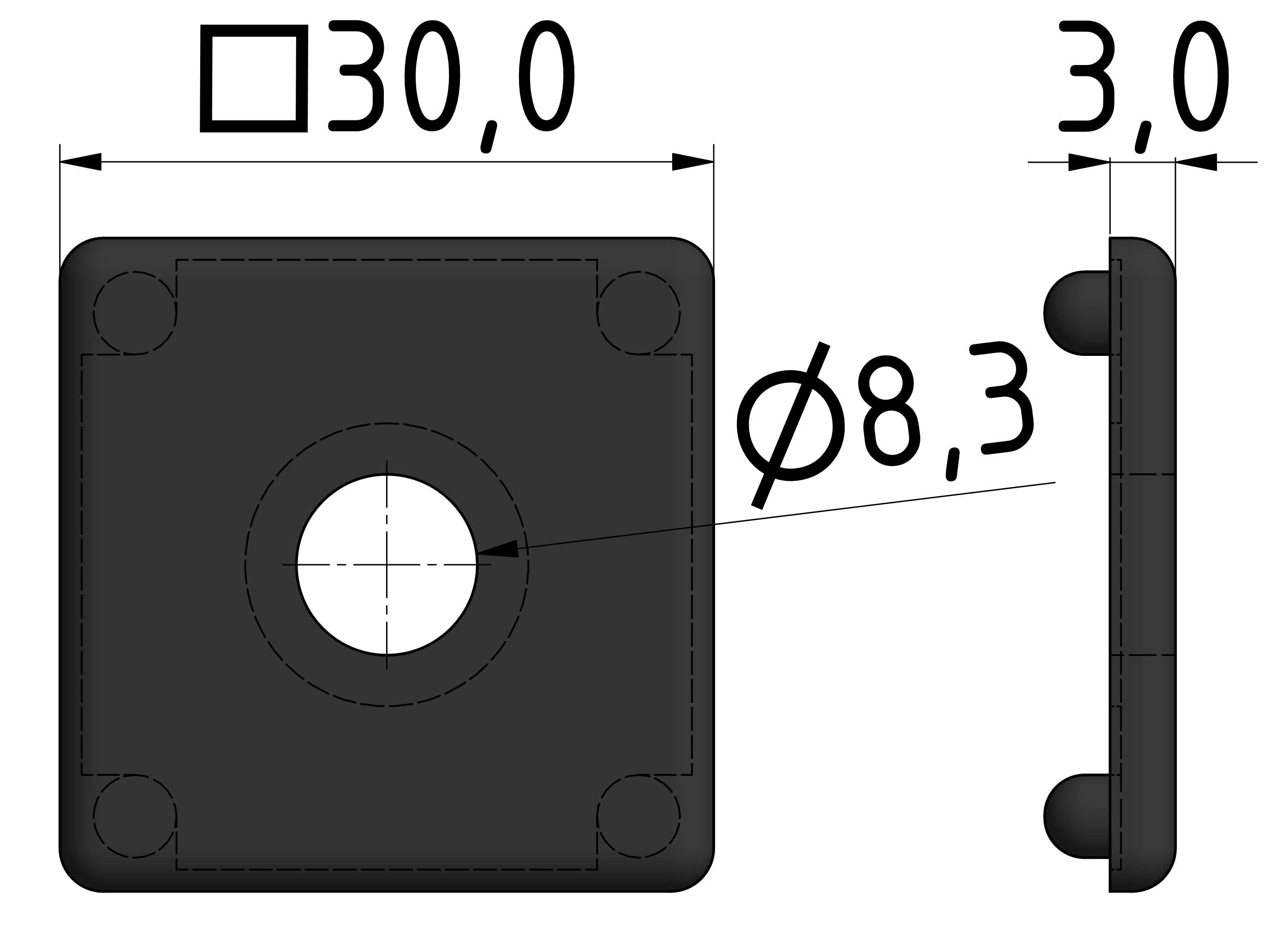 Cap 30x30 LO, black-8