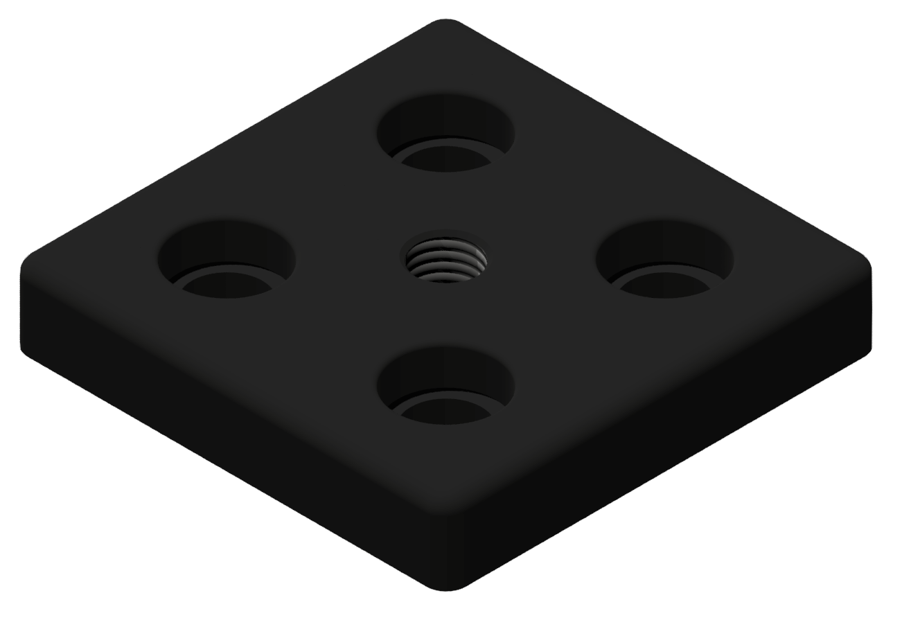 Fußplatte 90x90 M14 - 10