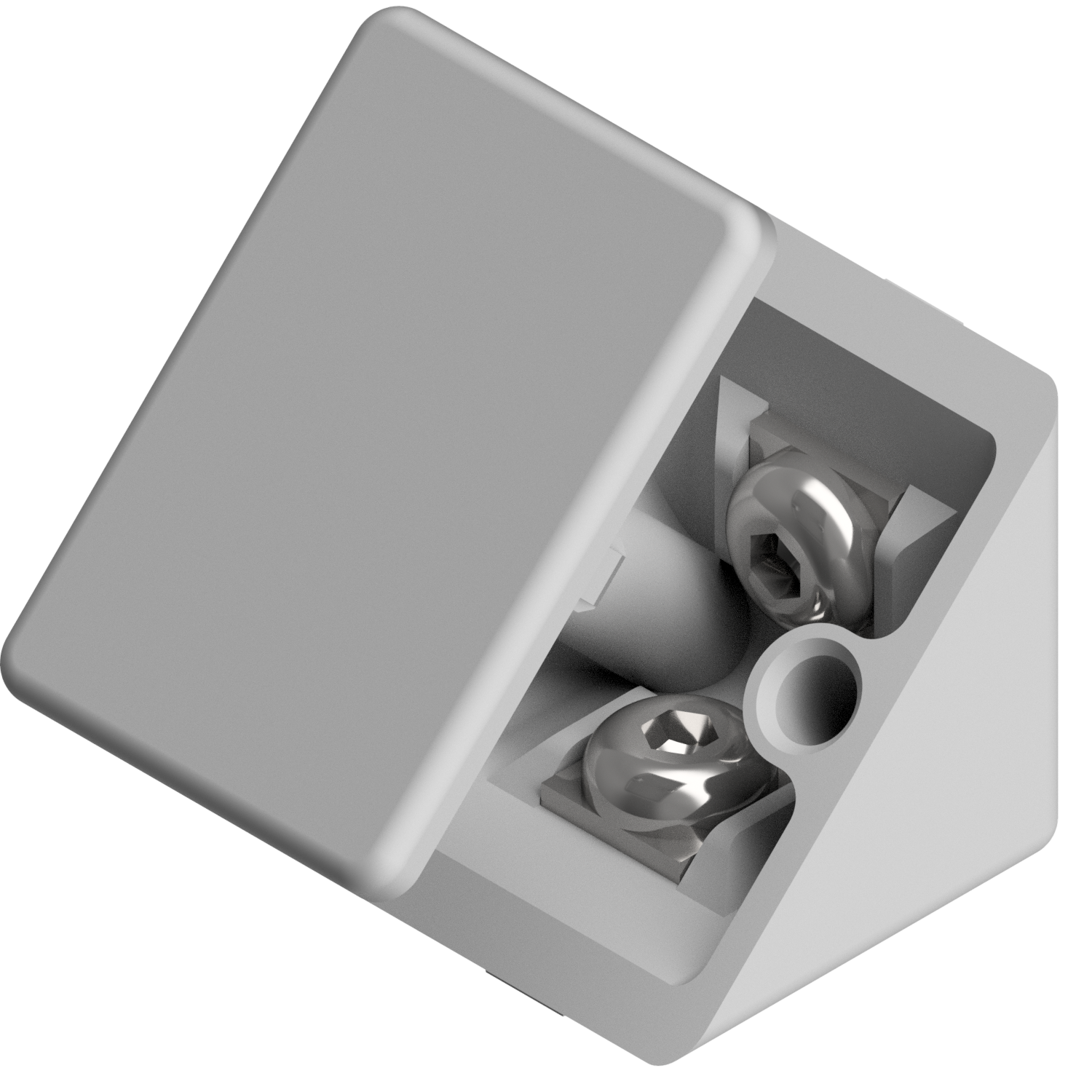 Angle Bracket  Set 8 40x40, grey