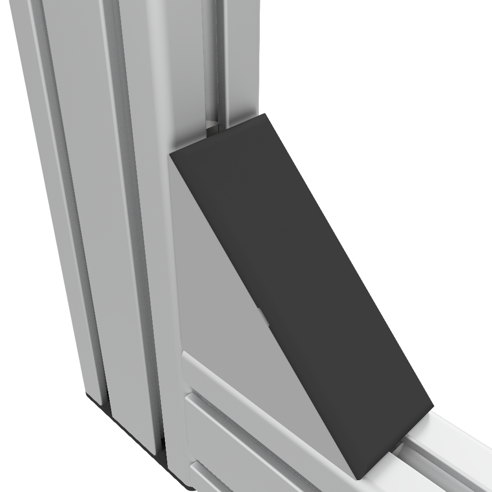 Angle Bracket  Set 8 80x80 slotted hole, black