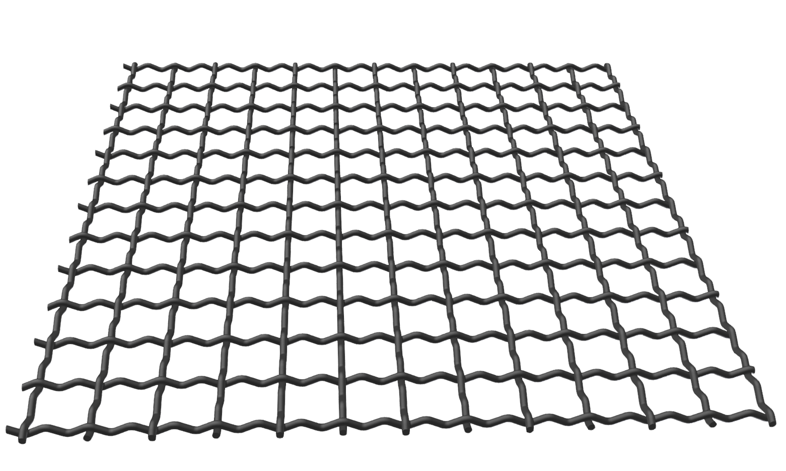 Crimped mesh St 3x20, black