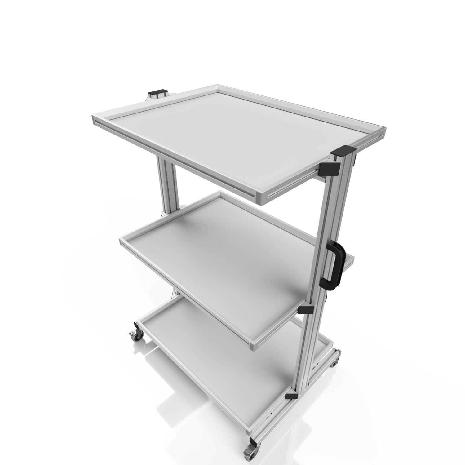 System trolley for Euro containers 80 x 60 H 134 cm without pull-out