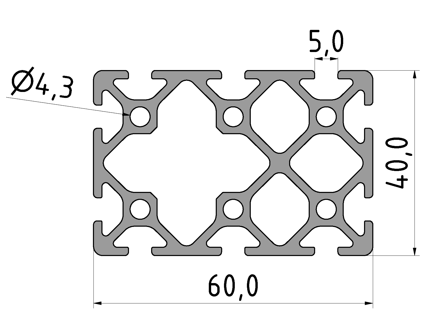 Profil 5 60x40, natur Profil 5 60x40, natur