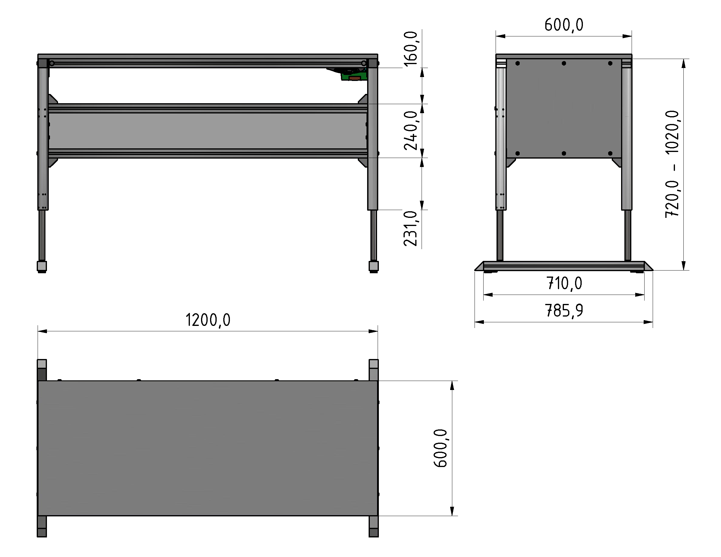Basic Line ergo Worktable