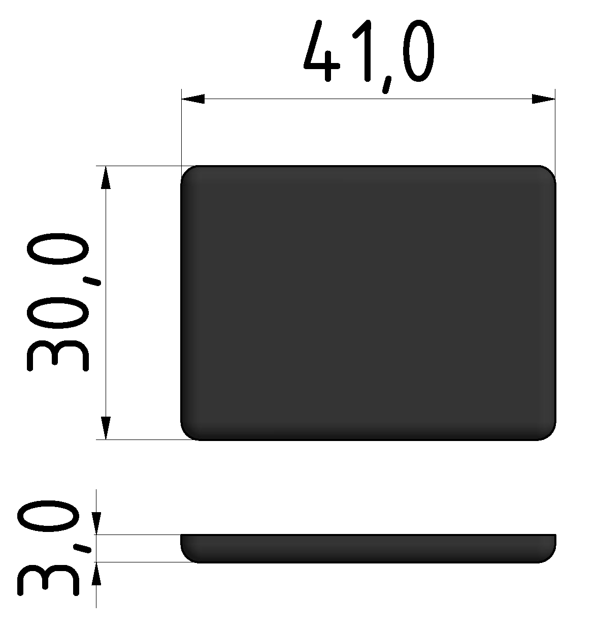 Winkel-Abdeckkappe 6 30x30, schwarz Winkel-Abdeckkappe 6 30x30, schwarz