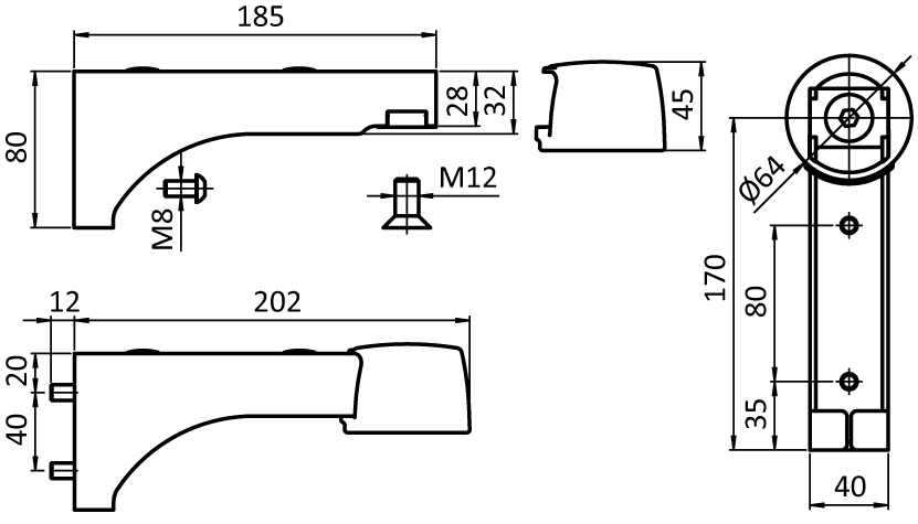 Fastening Set for Handle Al 200