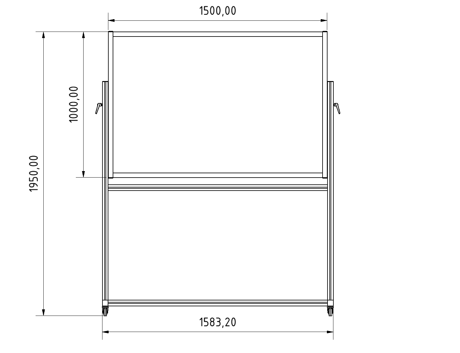 Mobiles Whiteboard 1500x1000 magnetisch