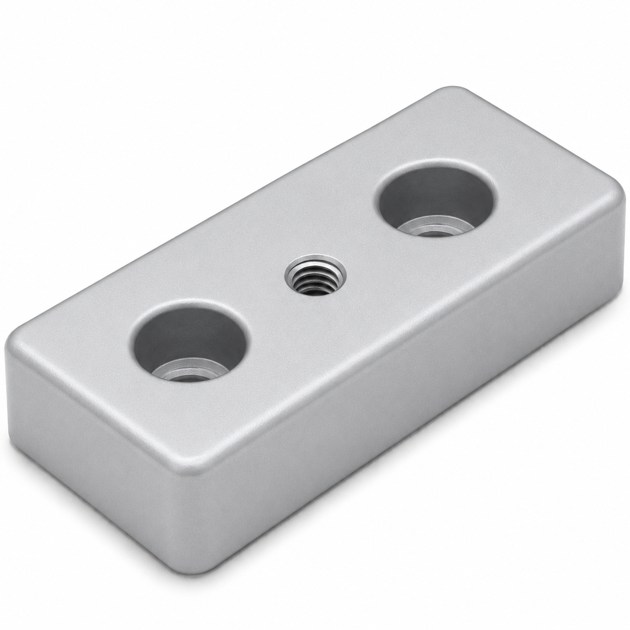 Fußplatte 8 80x40, M8, weißaluminium