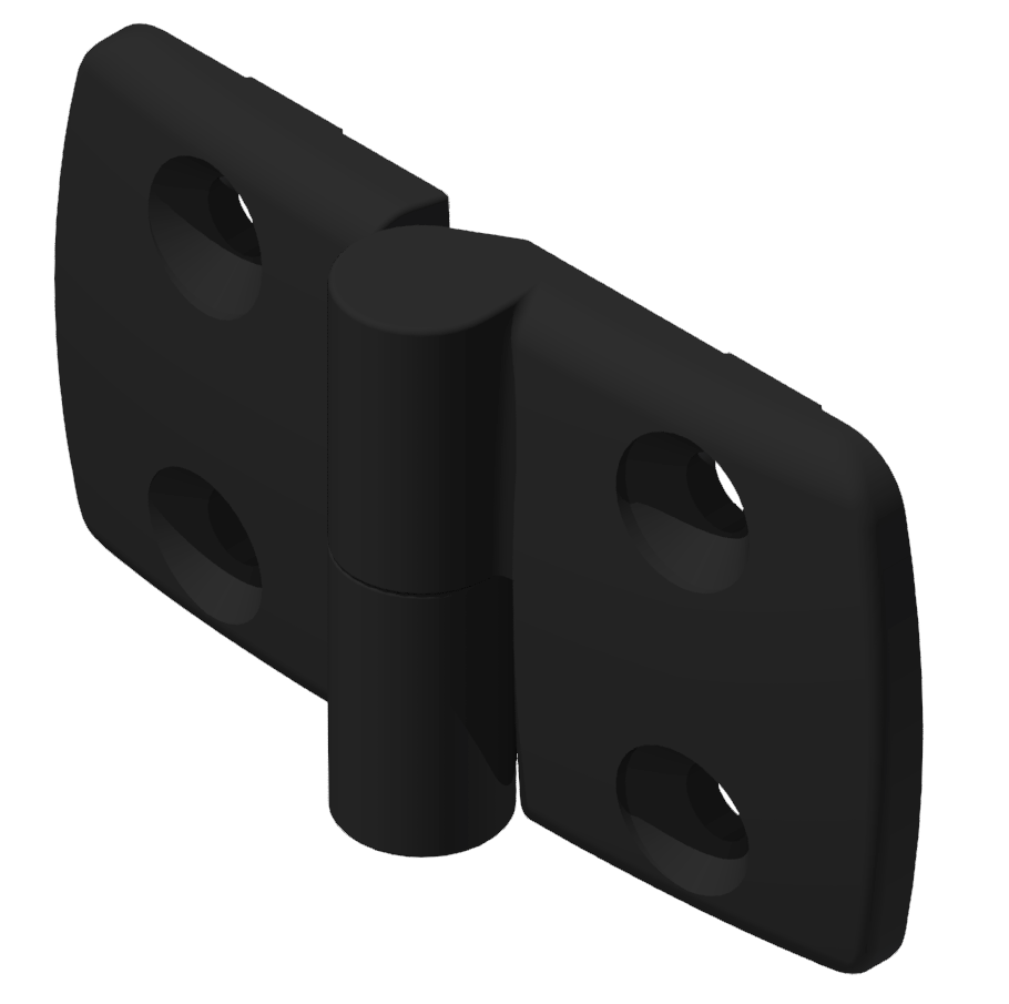 Plastic Combi Hinge left 45x45 PA, black-10