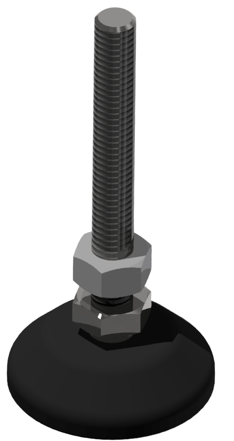 Stellfuß D30, M6x60, schwarz Stellfuß D30, M6x60, schwarz