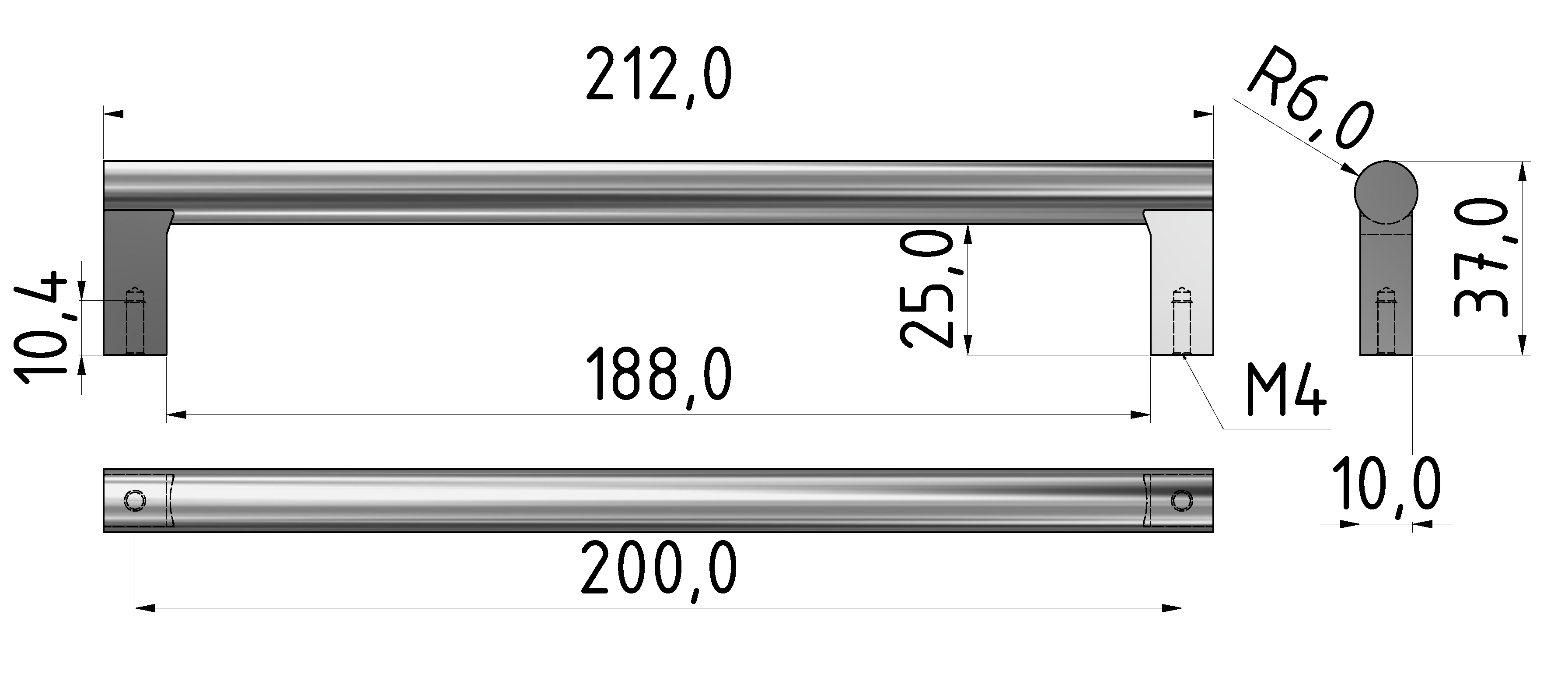 Handgriff X 200, natur-8