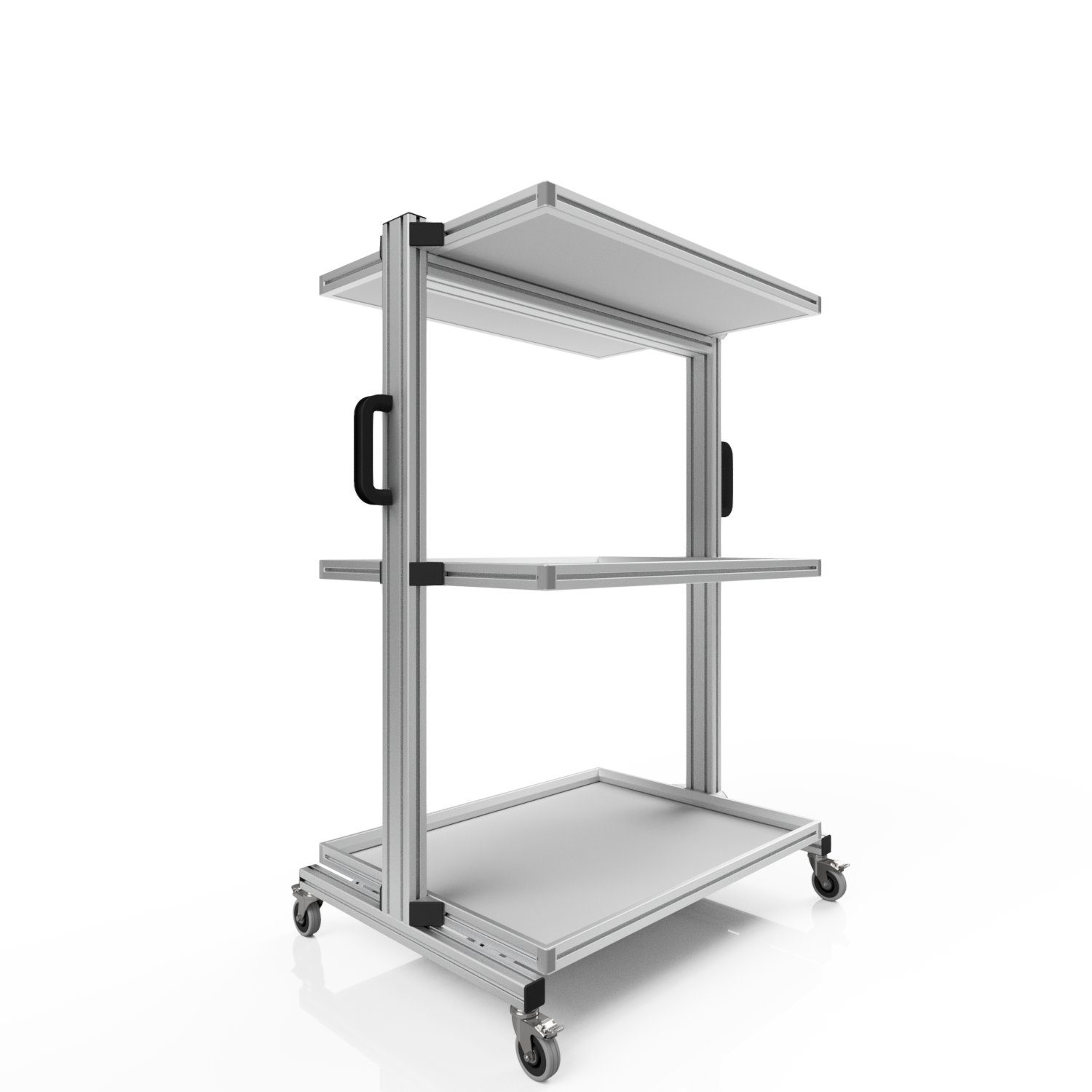System trolley for Euro containers 80 x 60 H 134 cm without pull-out