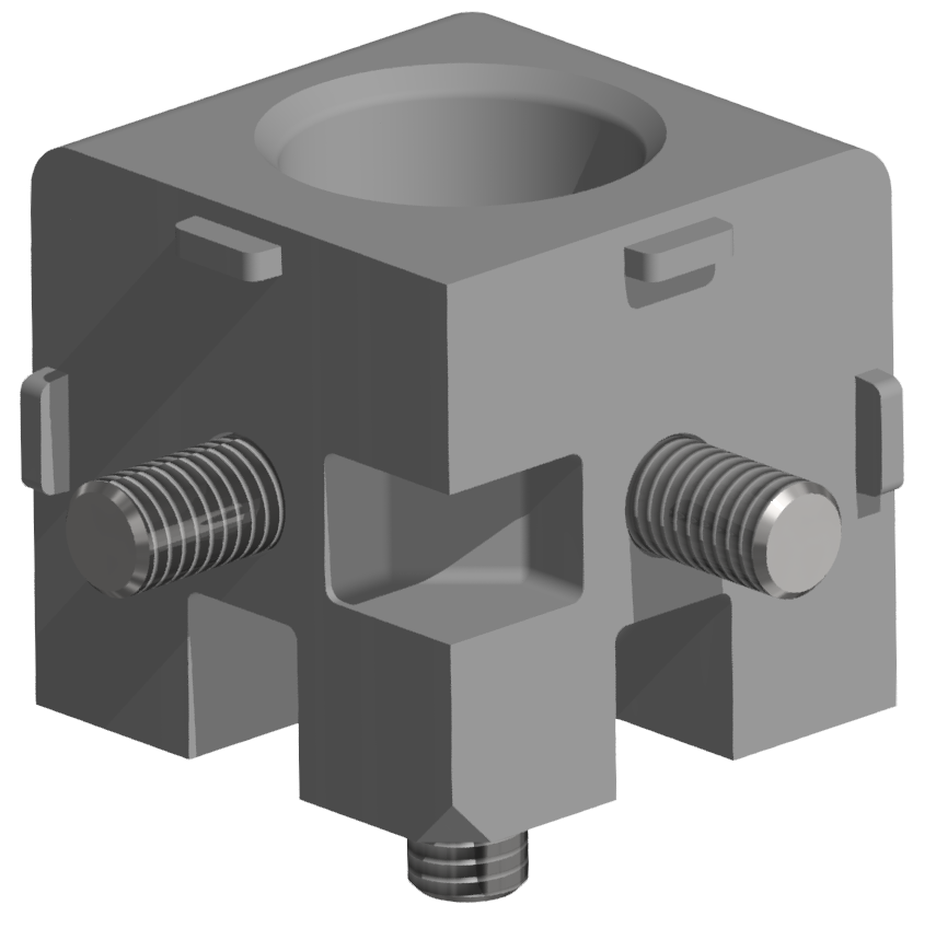 Wuerfel-Verbindersatz 8 3D 40 , weißaluminium